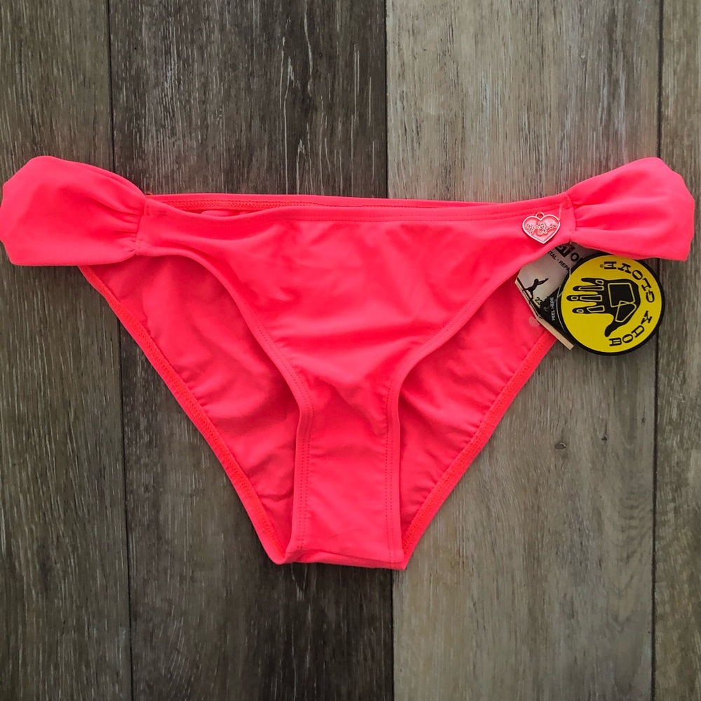Body Glove neon pink bikini bottom sz L